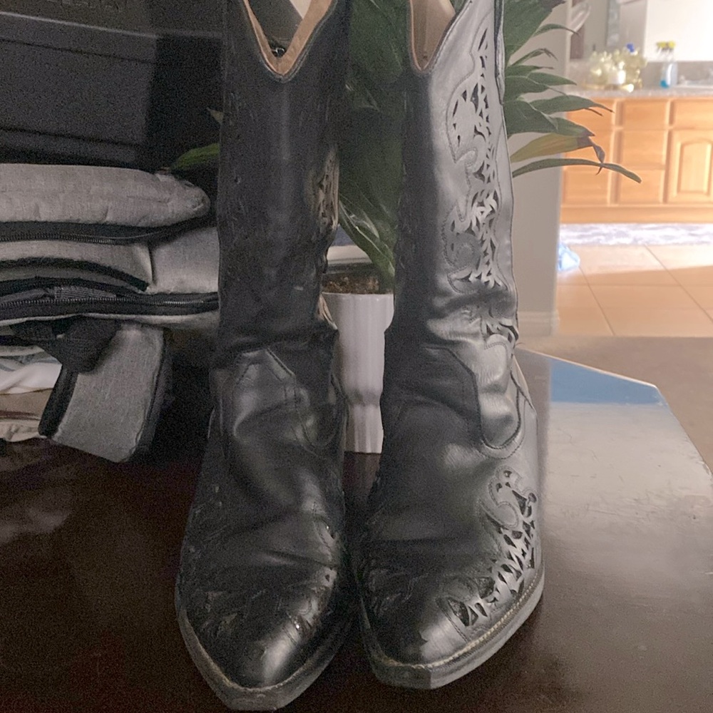 Roper cowboy boots used good condition glitter detail